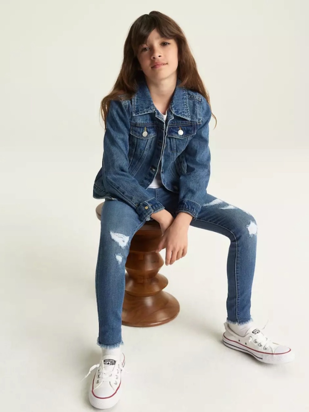 Levis Fall Denim Jacket Youth Medium 8, Trucker Style Jean Coat 100% Cotton